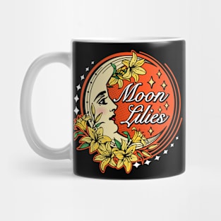 Vintage Halloween Moon Lilies Mug